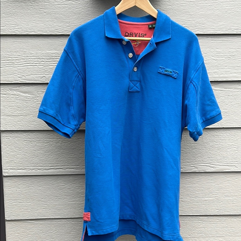 Orvis Blue Men's Polo Shirt Size M